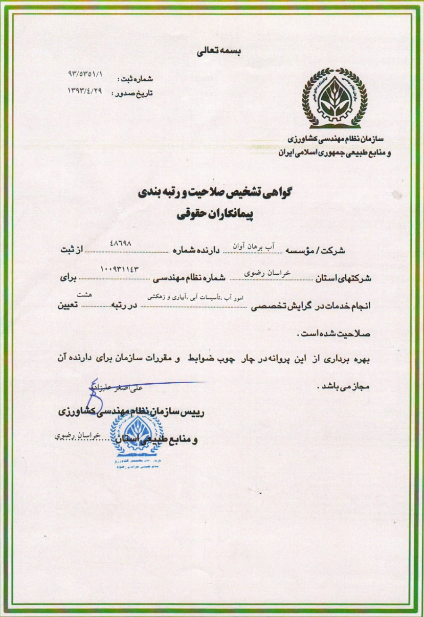 مجوز صلاحیت فرانگر نیک